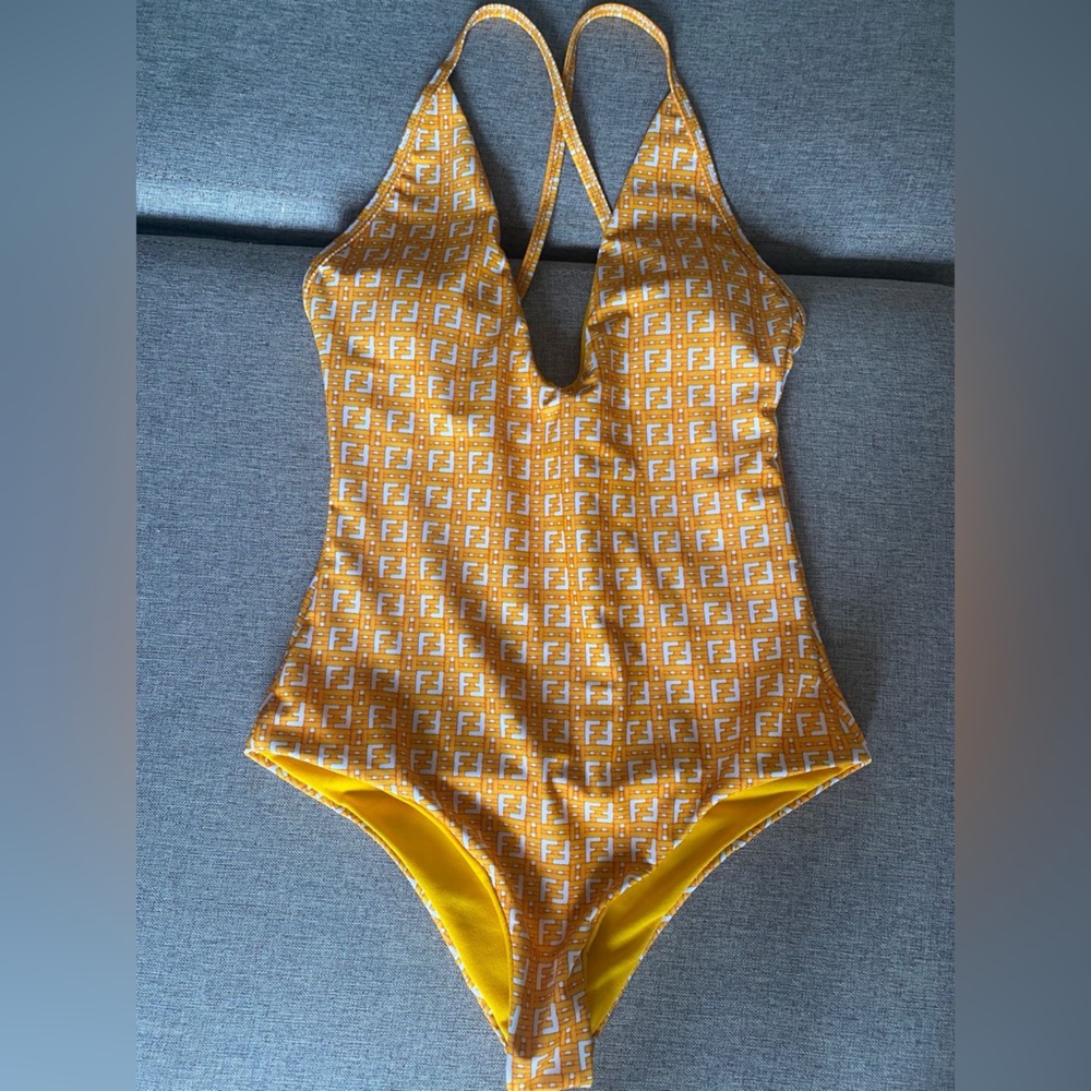 fendi monogram swim suit 1 piece